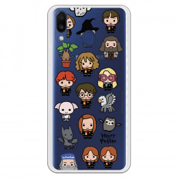 Carcasa Oficial Harry Potter icons characters para Samsung Galaxy M20 - La Casa de las Carcasas