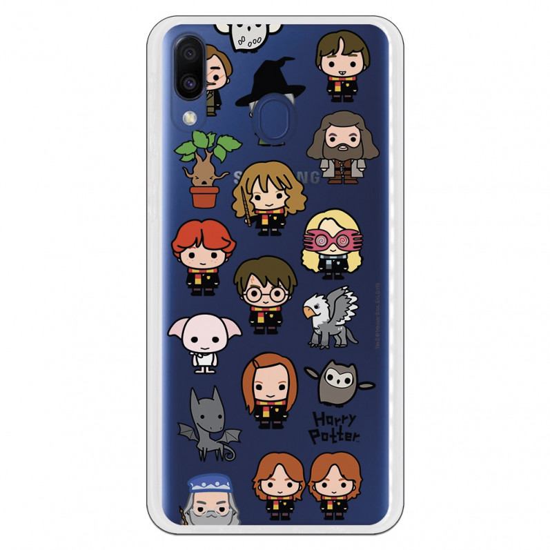 Carcasa Oficial Harry Potter icons characters para Samsung Galaxy M20 - La Casa de las Carcasas