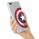 Funda para Xiaomi Redmi 9 Oficial de Marvel Capitán América Escudo Transparente - Marvel