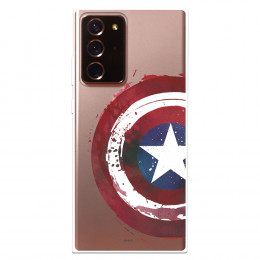 Funda para Samsung Galaxy Note 20 Ultra Oficial de Marvel Capitán América Escudo Transparente - Marvel