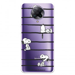 Funda para Pocophone F2 Pro Oficial de Peanuts Snoopy rayas - Snoopy