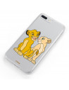 Funda para Samsung Galaxy Note 20 Plus Oficial de Disney Simba y Nala Silueta - El Rey León