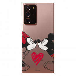 Funda para Samsung Galaxy Note 20 Plus Oficial de Disney Mickey y Minnie Beso - Clásicos Disney
