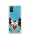 Funda para Samsung Galaxy A51 5G Oficial de Disney Mickey y Minnie Beso - Clásicos Disney