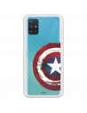 Funda para Samsung Galaxy A51 5G Oficial de Marvel Capitán América Escudo Transparente - Marvel