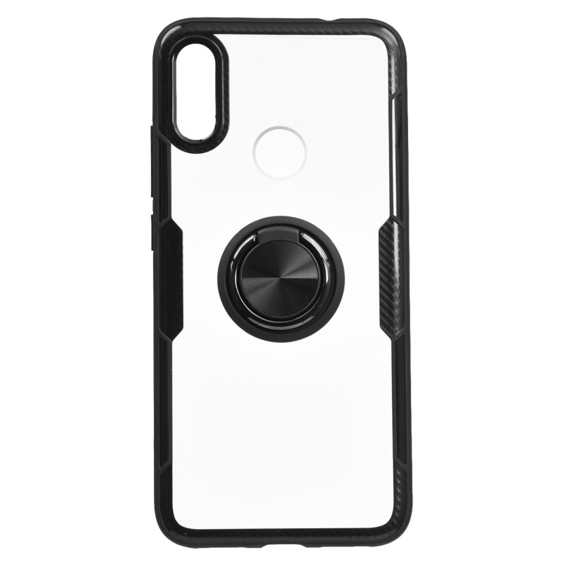 Funda Ring Transparente Negra para Xiaomi Redmi Note 7 Pro