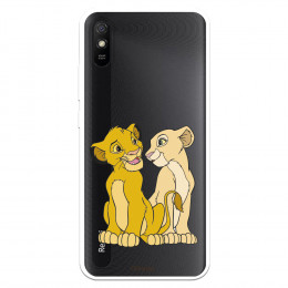 Funda para Xiaomi Redmi 9AT Oficial de Disney Simba y Nala Silueta - El Rey León
