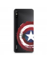 Funda para Xiaomi Redmi 9AT Oficial de Marvel Capitán América Escudo Transparente - Marvel