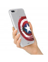 Funda para Oppo Reno 3 Pro Oficial de Marvel Capitán América Escudo Transparente - Marvel
