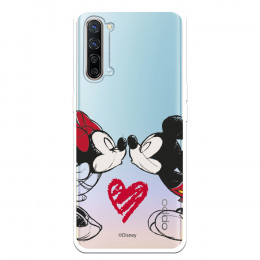 Funda para Oppo Find X2 Lite Oficial de Disney Mickey y Minnie Beso - Clásicos Disney