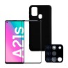 Pack Premium para Samsung Galaxy A21s: Ultra suave + Cristal Completo + Protector de Cámara