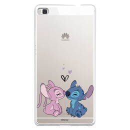 Funda para Huawei P8 Oficial de Disney Angel & Stitch Beso - Lilo & Stitch