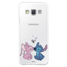 Funda para Samsung Galaxy A3 Oficial de Disney Angel & Stitch Beso - Lilo & Stitch