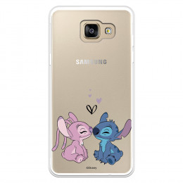 Funda para Samsung Galaxy A5 2016 Oficial de Disney Angel & Stitch Beso - Lilo & Stitch