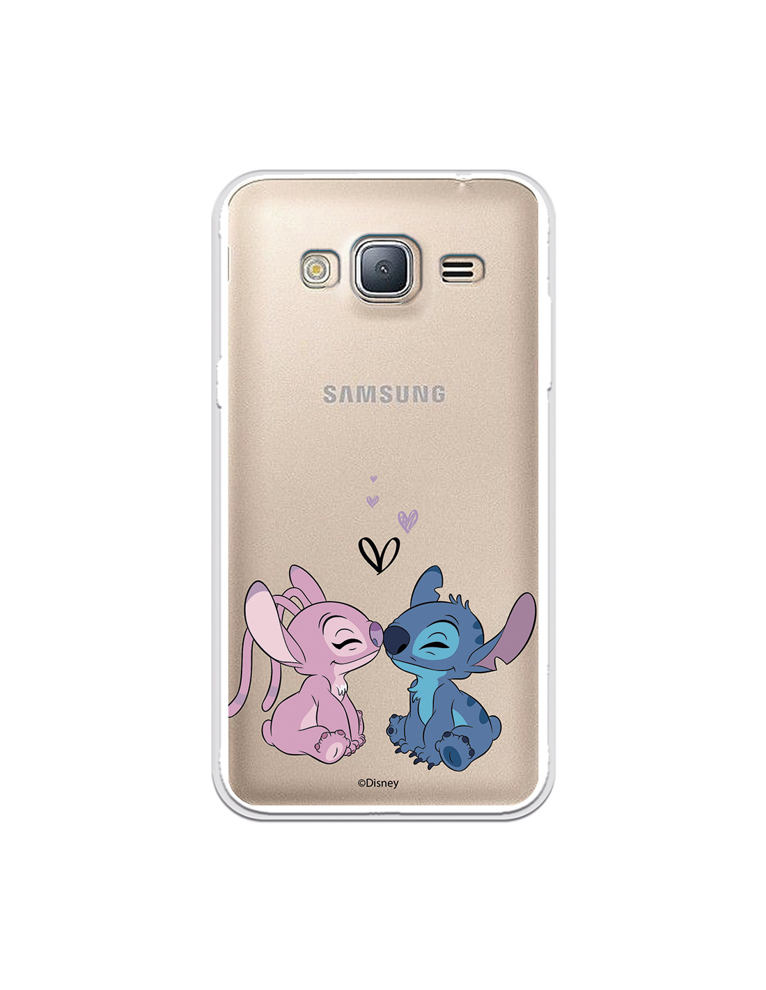 Deshonestidad portón Papúa Nueva Guinea Coque pour Samsung Galaxy J3 2016 Officielle de Disney Angel & Stitch Bisou  - Lilo & Stitch