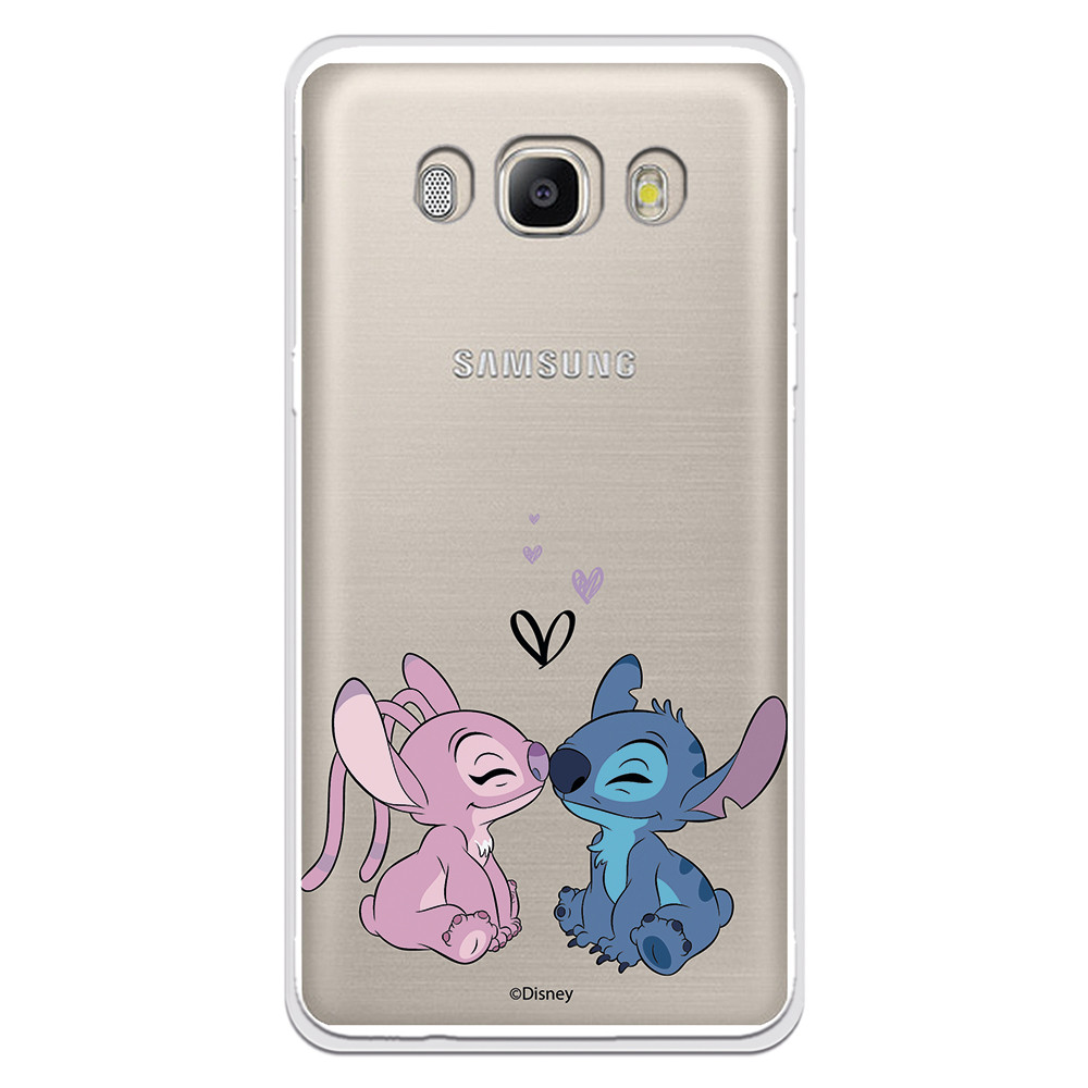Coque pour Samsung Galaxy J5 Officielle de Disney Angel & Stitch Bisou - Lilo & Stitch