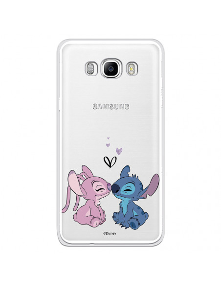 Revolucionario Forzado Decepción Coque pour Samsung Galaxy J7 2016 Officielle de Disney Angel & Stitch Bisou  - Lilo & Stitch