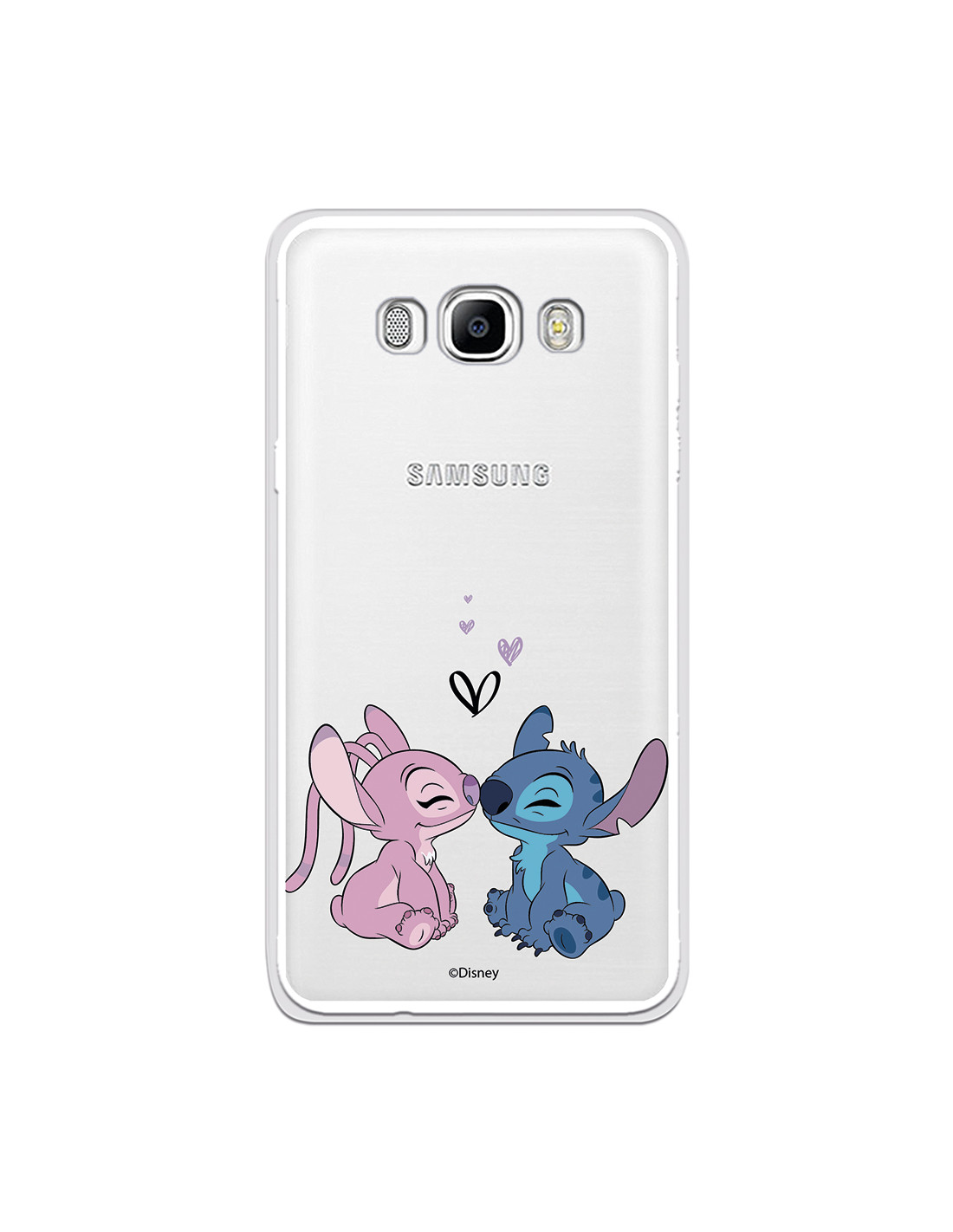 Coque pour Samsung Galaxy J7 2016 de Disney Angel & Stitch Bisou - Lilo & Stitch