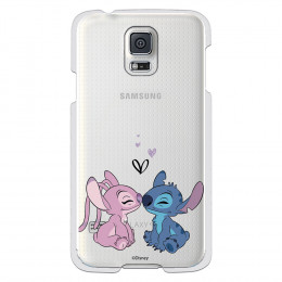 Funda para Samsung Galaxy S5 Oficial de Disney Angel & Stitch Beso - Lilo & Stitch