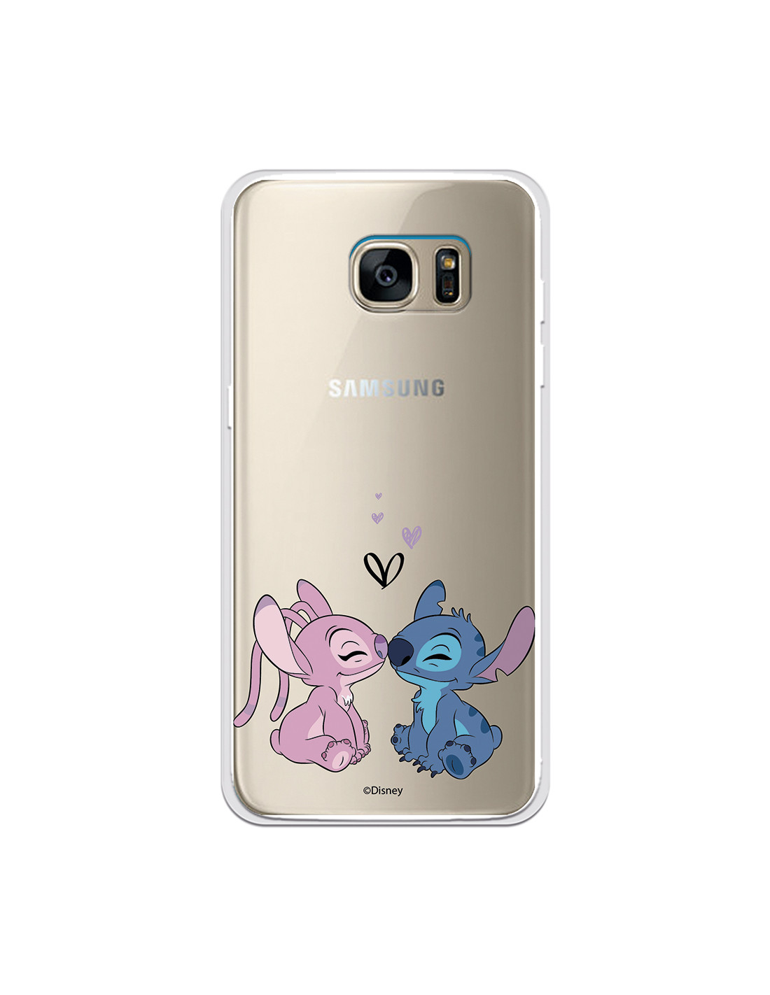 Recoger hojas Hectáreas Negociar Coque pour Samsung Galaxy S7 Edge Officielle de Disney Angel & Stitch Bisou  - Lilo & Stitch