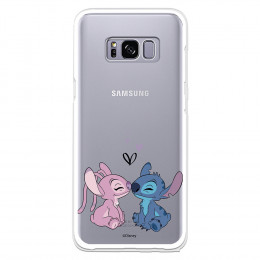 Funda para Samsung Galaxy S8 Oficial de Disney Angel & Stitch Beso - Lilo & Stitch