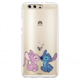 Funda para Huawei P10 Plus Oficial de Disney Angel & Stitch Beso - Lilo & Stitch