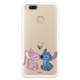 Funda para Xiaomi Mi 5X Oficial de Disney Angel & Stitch Beso - Lilo & Stitch