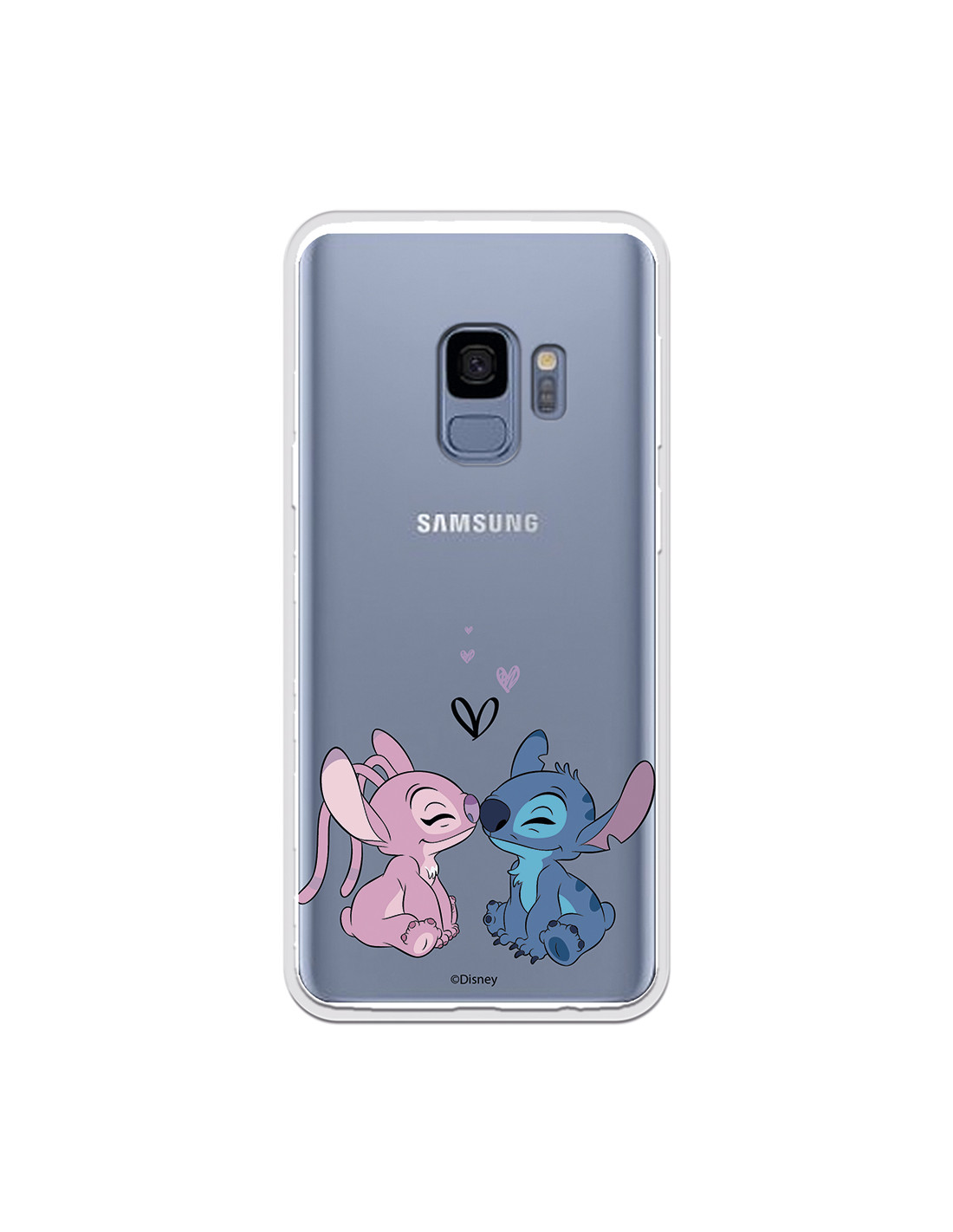 Vegetales Restricciones Virus Coque pour Samsung Galaxy S9 Officielle de Disney Angel & Stitch Bisou -  Lilo & Stitch