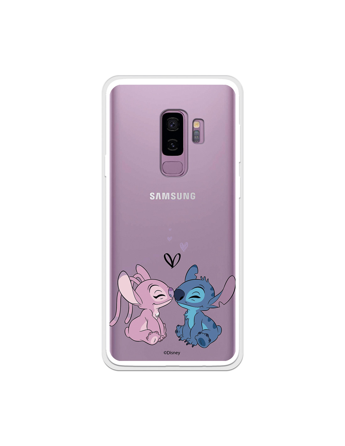 Coque pour Samsung Galaxy S9 Officielle de Disney Angel & Stitch Bisou - Lilo Stitch
