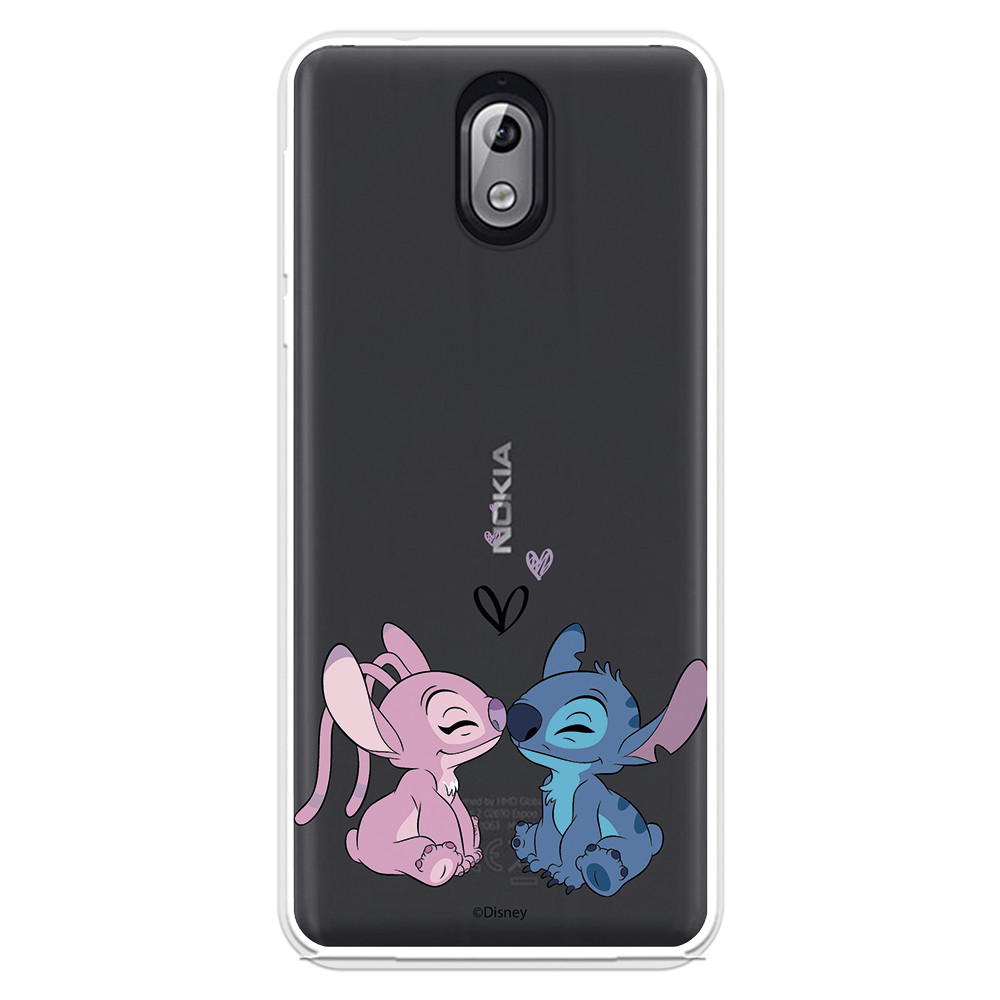 Coque pour Nokia 3. 1 Officielle de Disney Angel Stitch Bisou - Lilo & Stitch