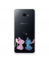 Funda para Samsung Galaxy J4 Plus Oficial de Disney Angel & Stitch Beso - Lilo & Stitch