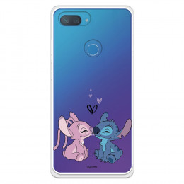 Funda para Xiaomi Mi 8 Lite Oficial de Disney Angel & Stitch Beso - Lilo & Stitch