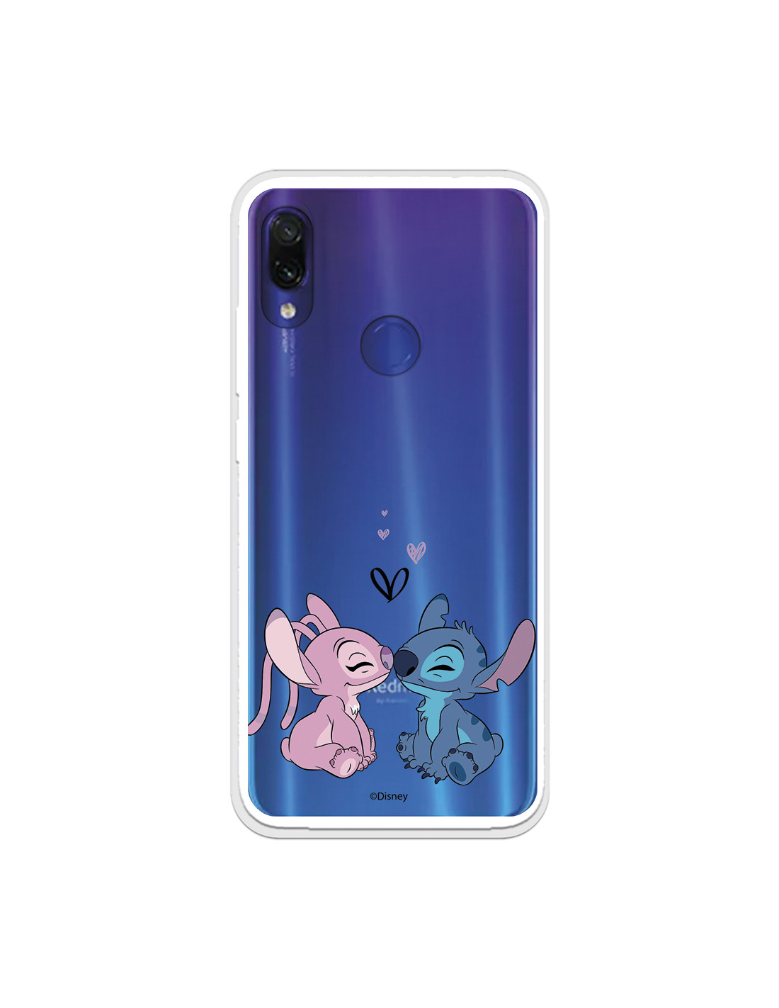 Coque pour Xiaomi Note 7 Officielle de Disney Angel & Bisou - & Stitch