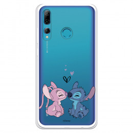 Funda para Huawei P Smart Plus 2019 Oficial de Disney Angel & Stitch Beso - Lilo & Stitch