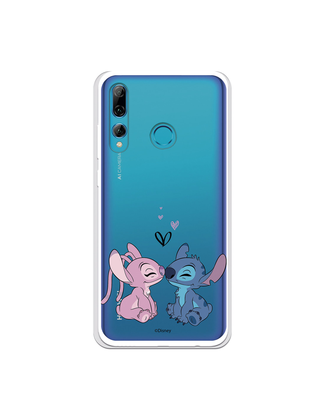 Coque pour Huawei P Smart 2019 Officielle de Disney Angel & Stitch Bisou - Lilo & Stitch