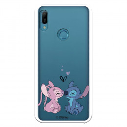 Funda para Huawei Y6 2019 Oficial de Disney Angel & Stitch Beso - Lilo & Stitch