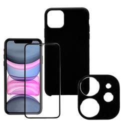 Pack Premium para iPhone 11: Ultra suave + Cristal Completo + Protector de Cámara