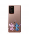 Funda para Samsung Galaxy Note 20 Ultra Oficial de Disney Angel & Stitch Beso - Lilo & Stitch