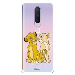 Funda para OnePlus 8 Oficial de Disney Simba y Nala Silueta - El Rey León