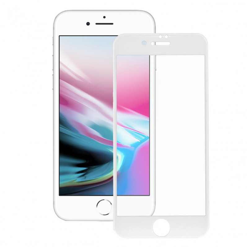 Verre Trempé Complet Blanc pour iPhone SE