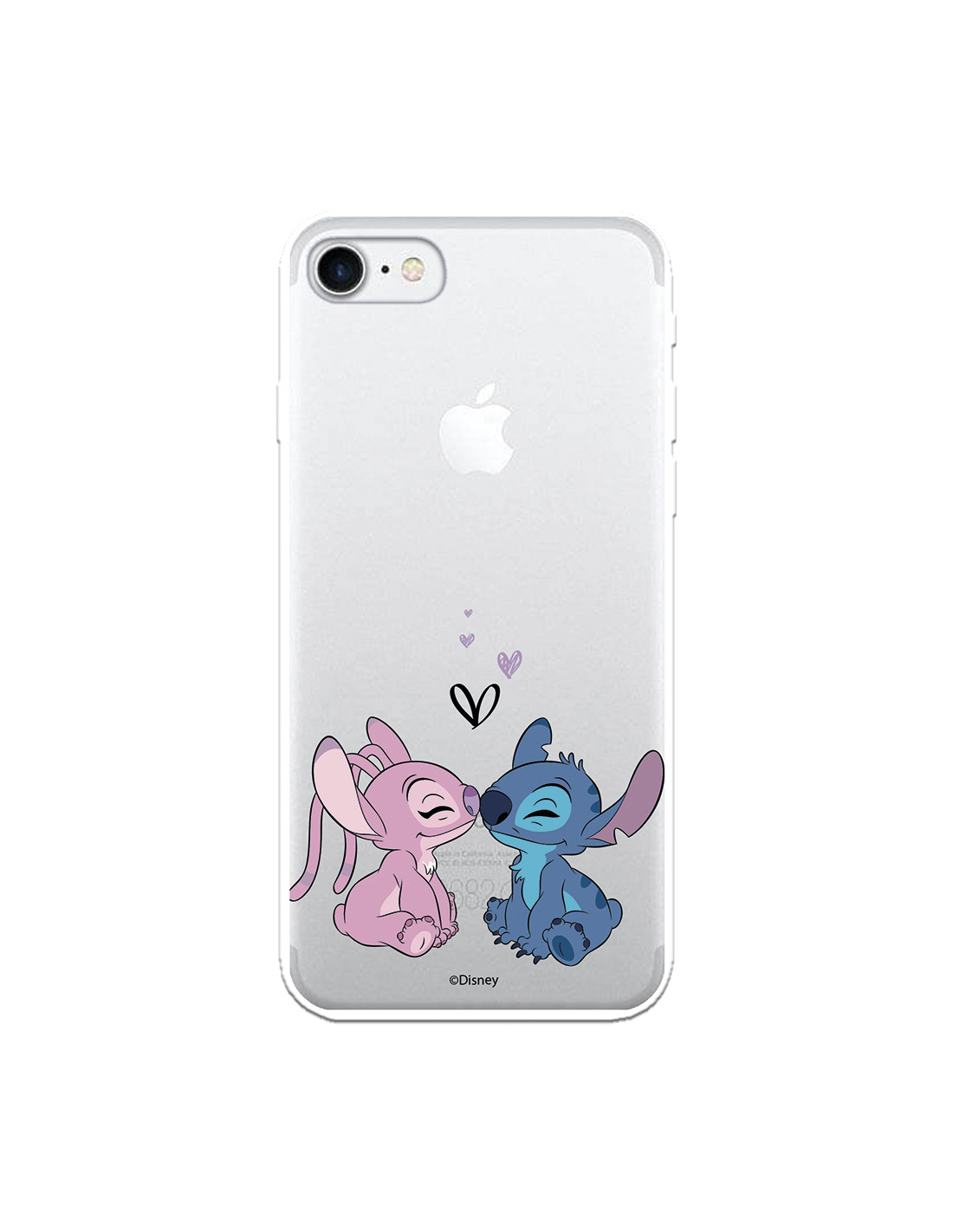 Coque pour iPhone SE Officielle de Disney & Stitch Bisou - Lilo &