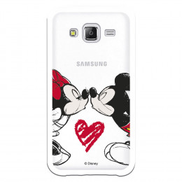 Carcasa Oficial Mikey Y Minnie Beso Clear para Samsung Galaxy J5- La Casa de las Carcasas