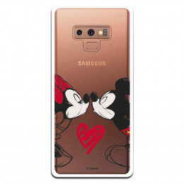 Carcasa Oficial Mikey Y Minnie Beso Clear para Samsung Galaxy Note 9- La Casa de las Carcasas