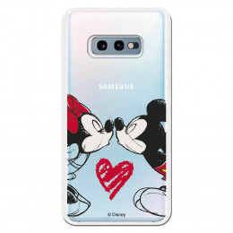 Carcasa Oficial Mikey Y Minnie Beso Clear para Samsung Galaxy S10e- La Casa de las Carcasas