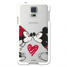 Carcasa Oficial Mikey Y Minnie Beso Clear para Samsung Galaxy S5- La Casa de las Carcasas
