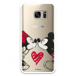 Carcasa Oficial Mikey Y Minnie Beso Clear para Samsung Galaxy S7- La Casa de las Carcasas