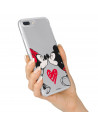Coque pour Xiaomi Mi Note 10 Lite Officielle de Disney Mickey et Minnie Bisou - Classiques Disney