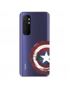 Funda para Xiaomi Mi Note 10 Lite Oficial de Marvel Capitán América Escudo Transparente - Marvel