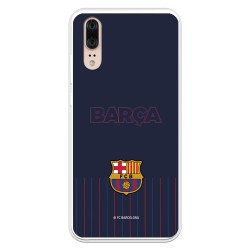 Funda para Huawei P20 del Barcelona Barsa Fondo Azul - Licencia Oficial FC Barcelona