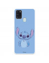 Funda para Samsung Galaxy A21S Oficial de Disney Stitch Azul - Lilo & Stitch